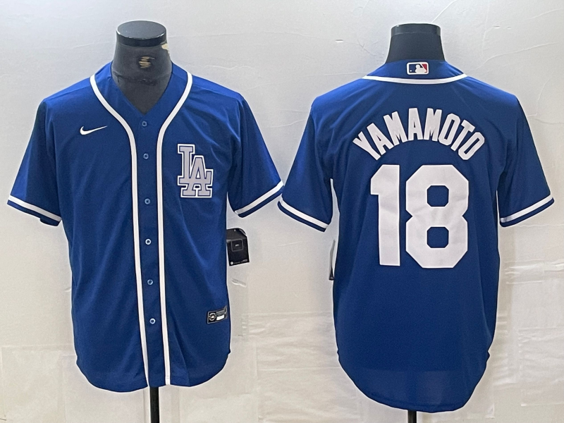 Men's Los Angeles Dodgers Yoshinobu Yamamoto #18 Blue Limited Jersey